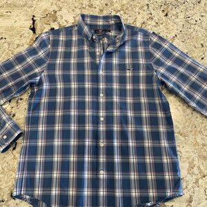 Vineyard Vines Otter Rock Plaid Slim Fit Performance Cotton Tucker Shirt Size S